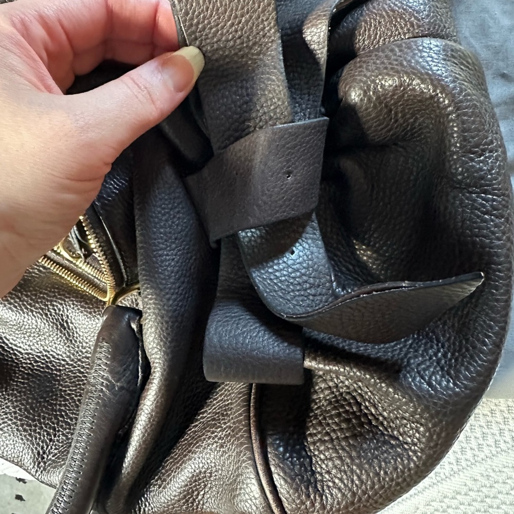 Miu Miu Brown Leather Bag with Gold Accents - Picture 4 of 16